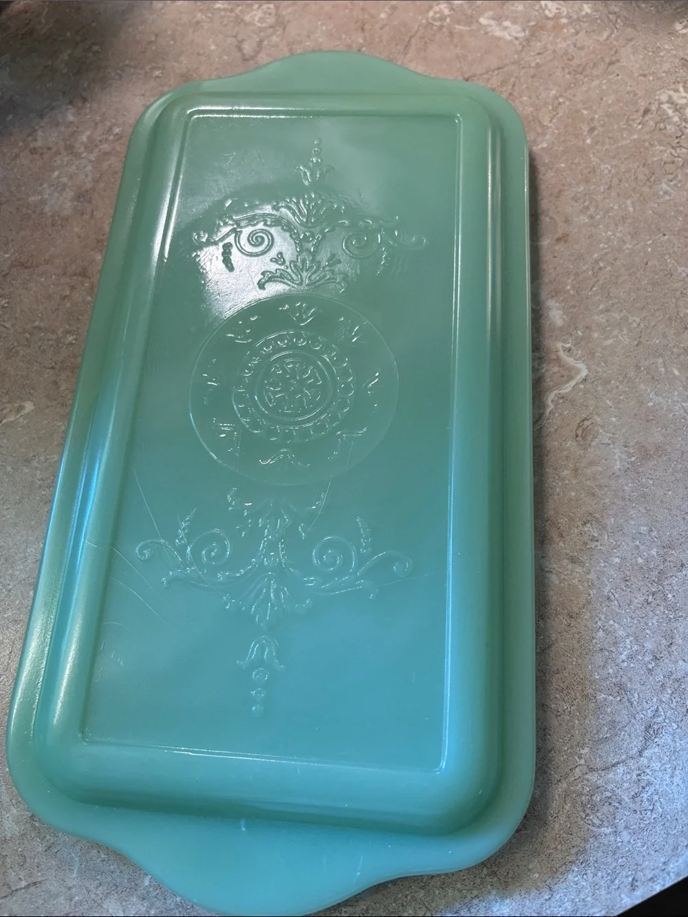 Fire King 1940’s Jadite Refrigerator Dish Lid